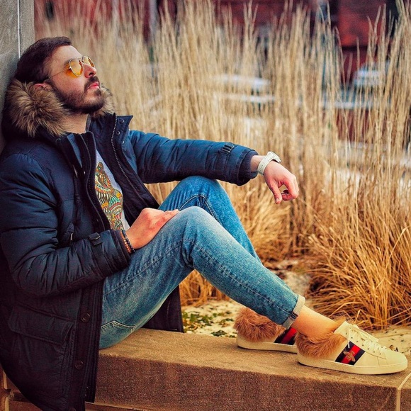 Final sale 🤯🔥 Real FUR  Gucci ACE In excellent condition size 11&11.5 !!! - Picture 9 of 9